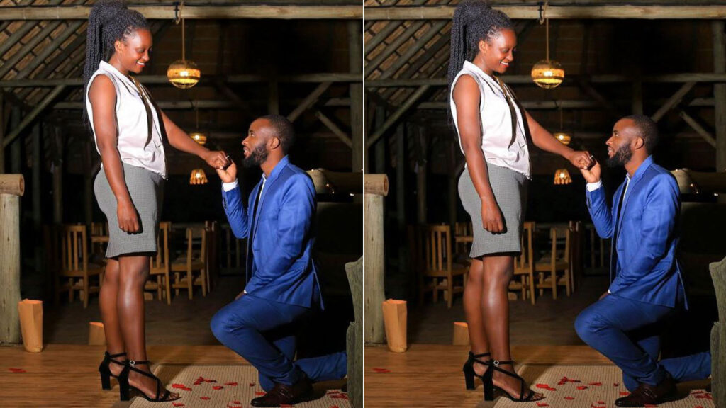 Viral marriage proposal, Ugandan man Cries.