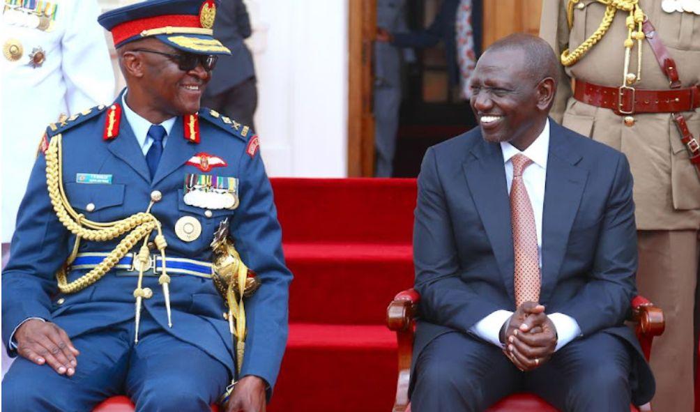 Francis Ogolla(left) with president William Ruto