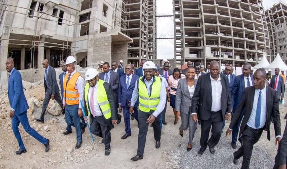 President Ruto at affordable housing project