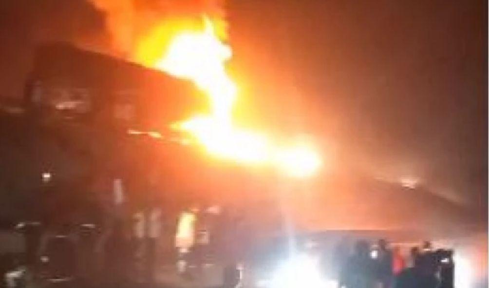 Nakuru Collision: Truck Engulfs in Flames After Head-on Crash with Matatu