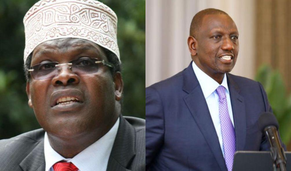 Miguna Miguna(left) William Ruto