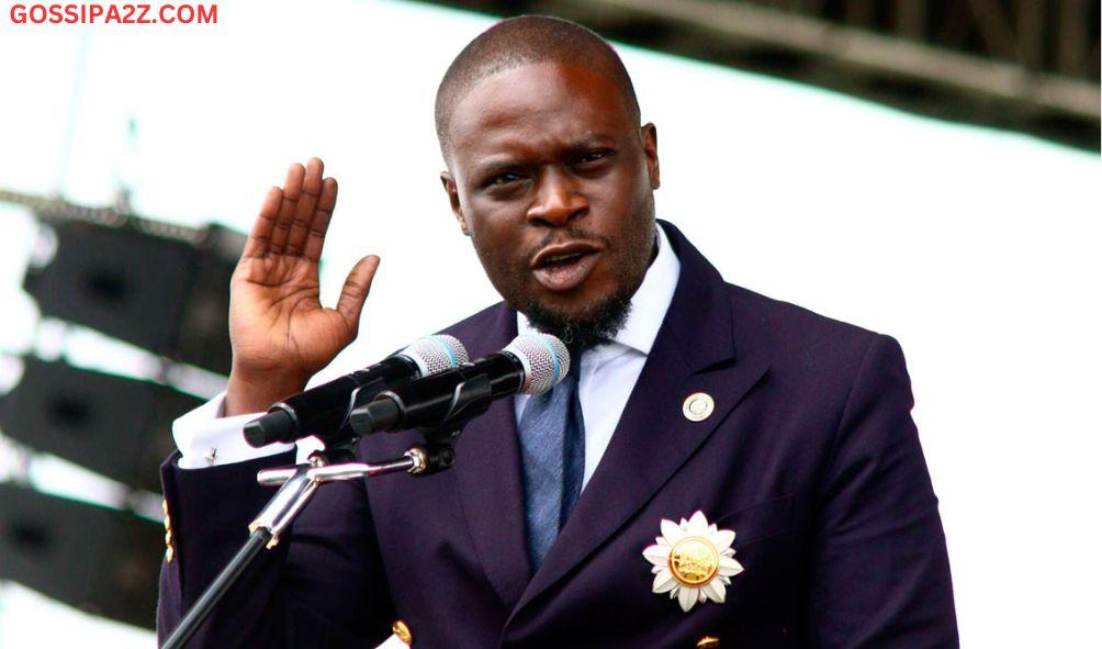 Nairobi Governor Johnson Sakaja speaking during a Church service at Deliverance Church, Lang'ata, Nairobi County on October 1, 2023.