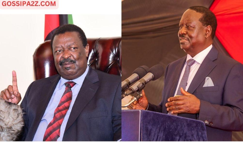 Musalia Mudavadi(Left) Raila Odinga