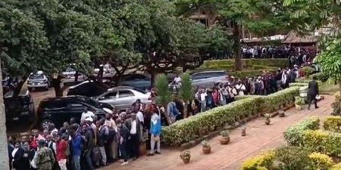 Kenyans queue for Jobs in Nairobi.