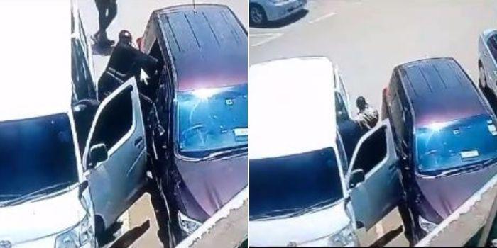 CCTV Footage Captures 2 Thieves Breaking Into Vehicle in Nairobi