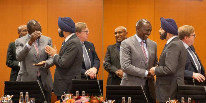President William Ruto with World Bank President Ajay Banga on the sidelines of G20 Compact with Africa Conference in Berlin Germany.