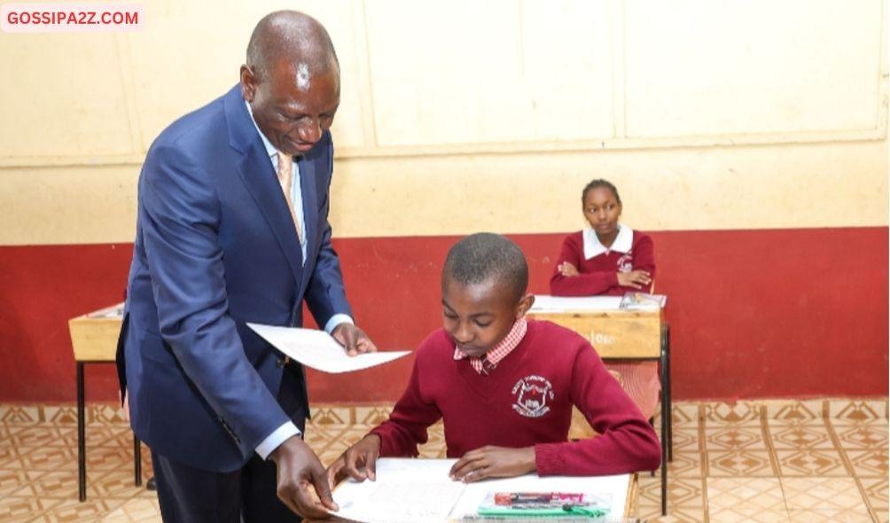 President William Ruto engaging students