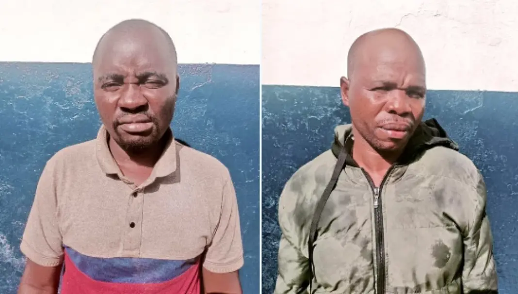 Image of suspects Laban Chomba Muthini and Peter Mugera Maburi. PHOTO|DCI