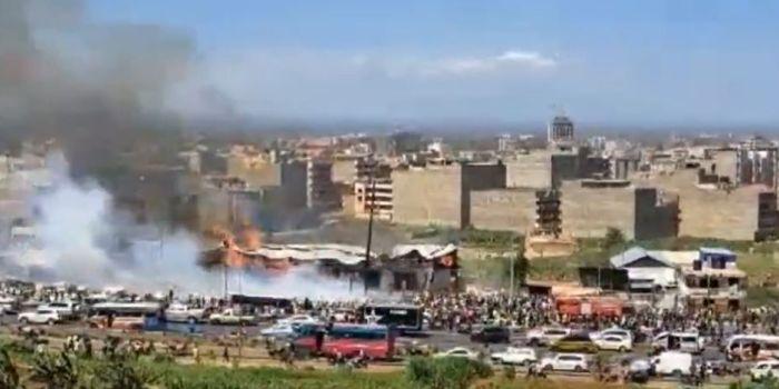 Fire Breaks Out At Furniture Shop Along Thika Road