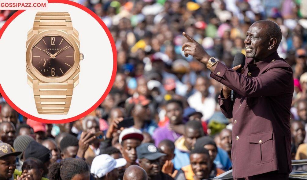 President William Ruto is spotted wearing the Octo Finissimo Watch by world-renowned luxury fashion brand Bvlgari.