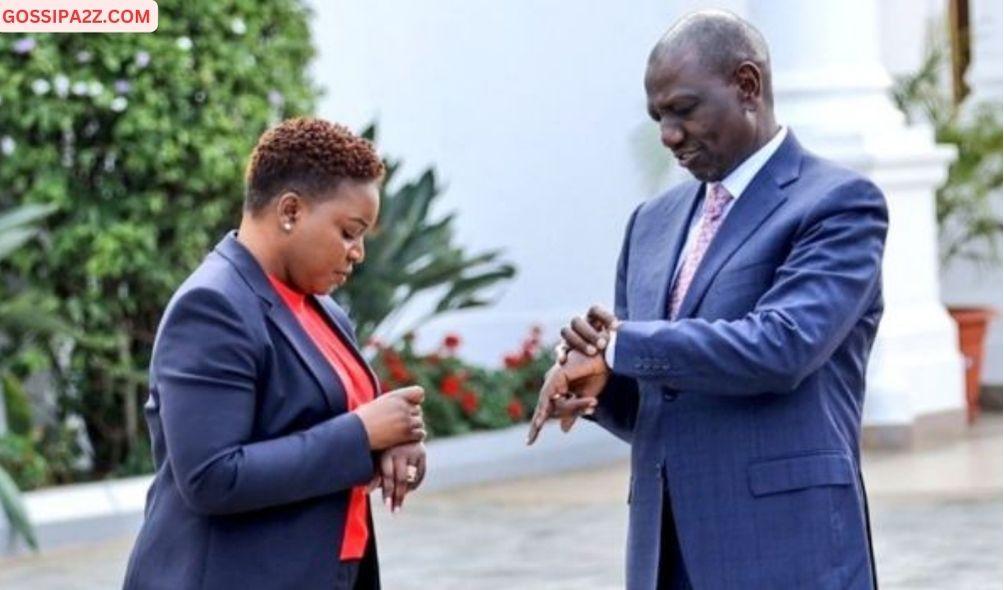 Health CS Susan Nakhumicha (left) meets President William Ruto at State House, Nairobi on August 1, 2023.