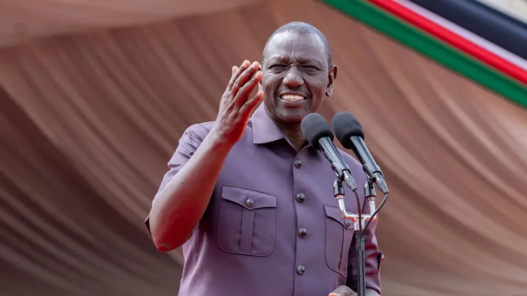 President William Ruto speaking in Uasin Gishu on Monday January 8, 2024