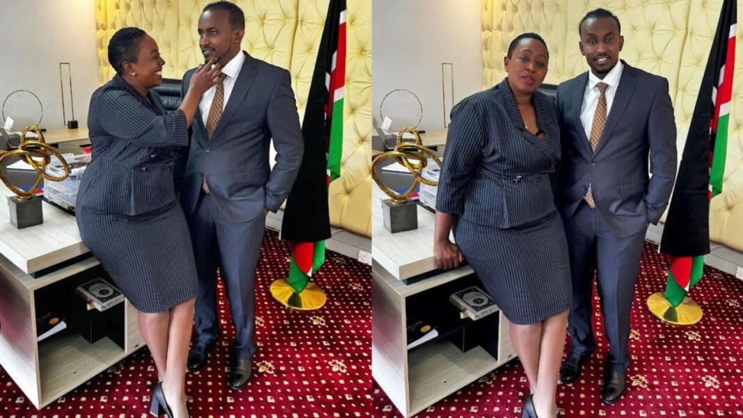 Businessman Jimal Rohosafi and politician Sabina Chege