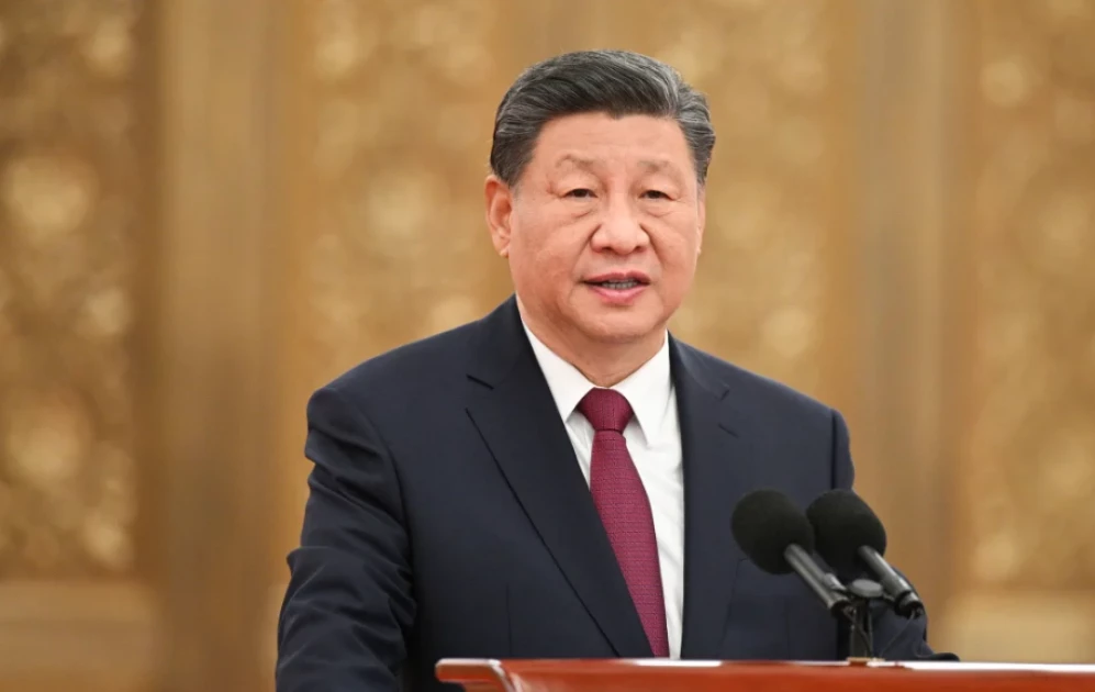 Chinese leader Xi Jinping speaks at the Great Hall of the People in Beijing on December 29, 2023.