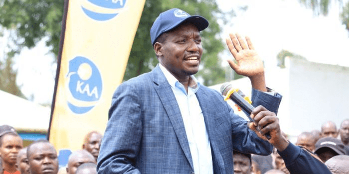 Kisii Governor Simba Arati speaking during the launch of a medical camp at Nyamache on April 21, 2023.