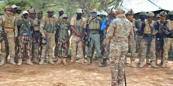 Interior CS Kithure Kindiki addresses security forces deployed to curb insecurity in the North Rift. Kindiki visited the security camp at Kolowa, at the border of Baringo and Elgeyo Marakwet counties in April 2023