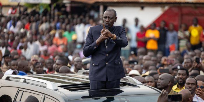 President William Ruto speaking in Malaba, Busia County on January 21, 2023.