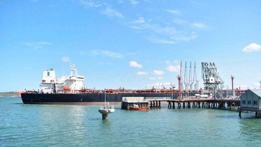 Mv Front Cheetah docked at the port of Mombasa, Kenya.