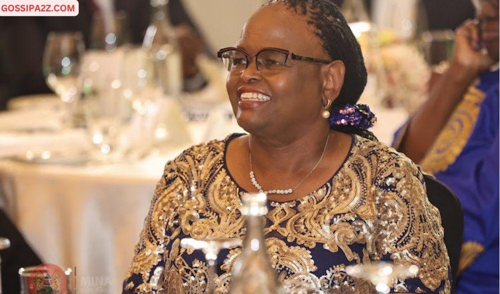 Chief Justice Martha Koome during former Chief of Registrar of the Judiciary Anne Amadi's farewell dinner on January 12, 2024