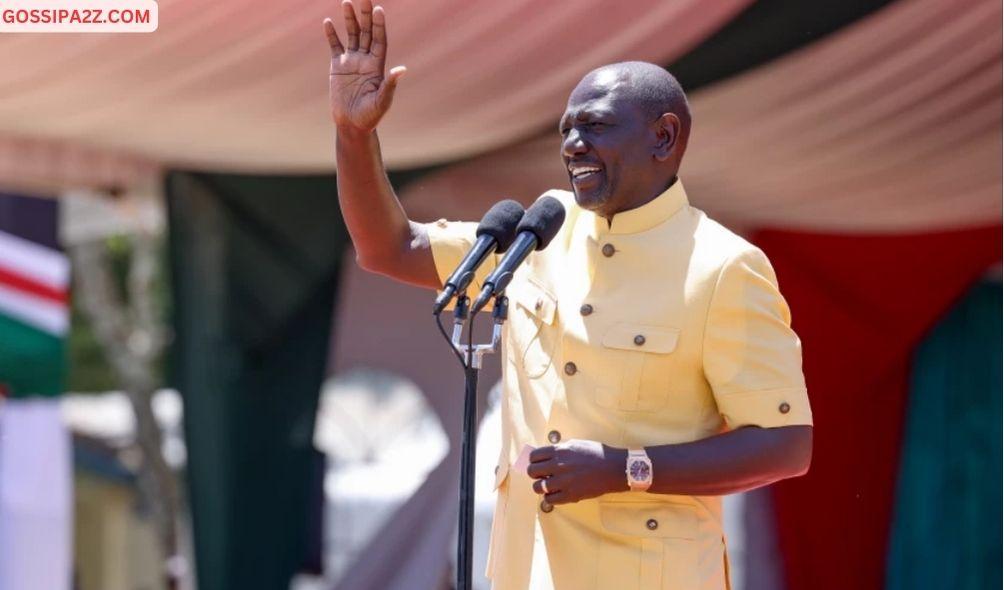 President William Ruto speaking during a church service in Kakamega County on February 4, 2024.