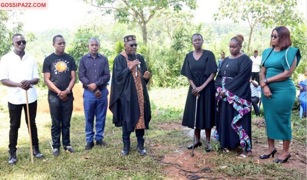 Kakamega Senator Boni Khalwale, his three wives and some of his children.