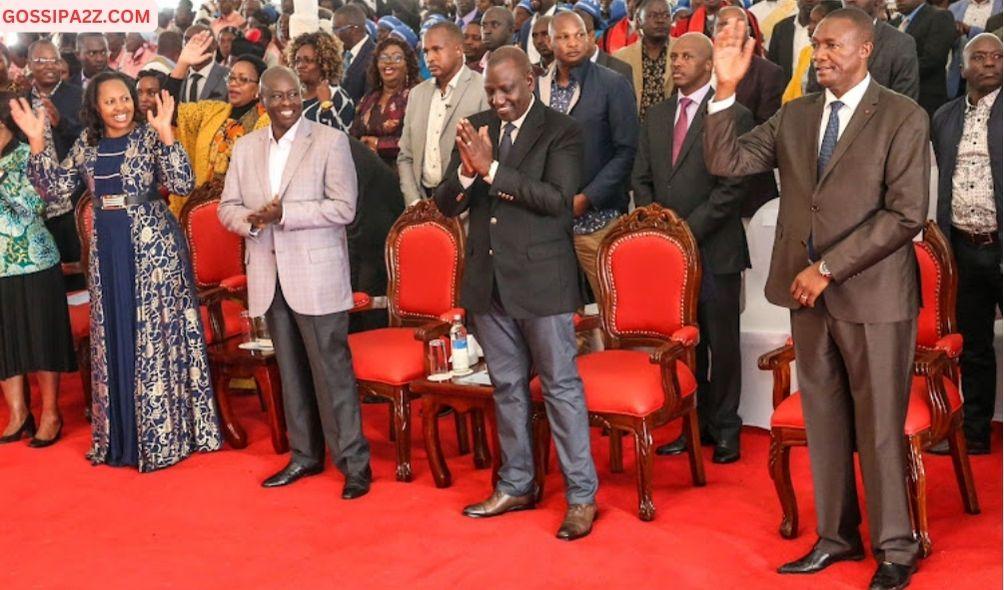 ECONOMIC REVOLUTION: Kipipiri MP Wanjiku Muhia, President William Ruto, Deputy President Rigathi Gachagua and Nyandarua Governor Moses Kiarie during an interdenominational church service in Kipipiri on Sunday, December 11, 2022