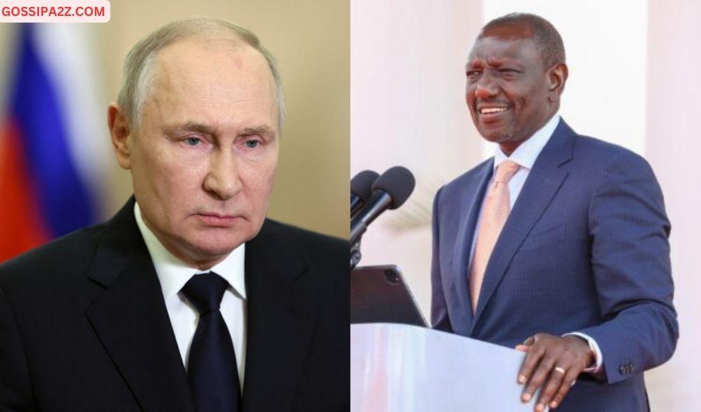 President William Ruto (Right) and his Russian counterpart Vladimir Putin.