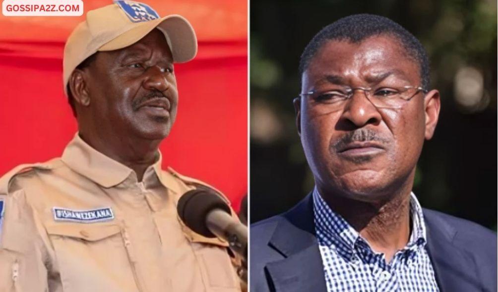 A side by side image of Opposition Chief Raila Odinga and National Assembly Speaker Moses Wetangula.