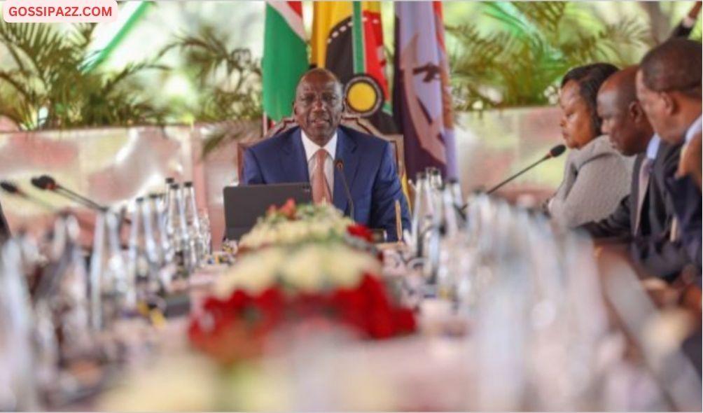 President William Ruto chairing Cabinet meeting at Nakuru State Lodge on January 15, 2023.