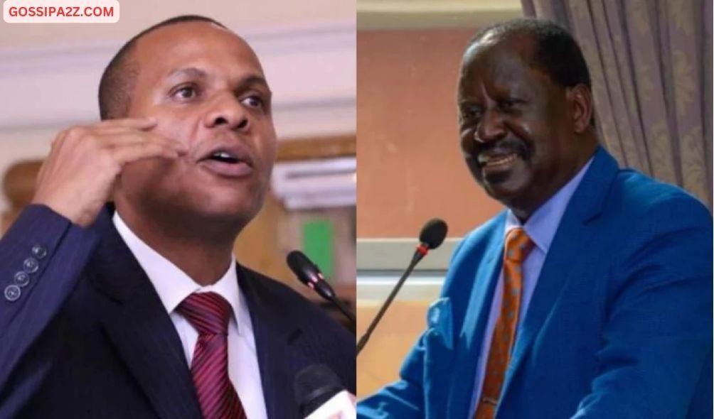 A side by side image of Senator Mungatana (left) and Raila Odinga (right).