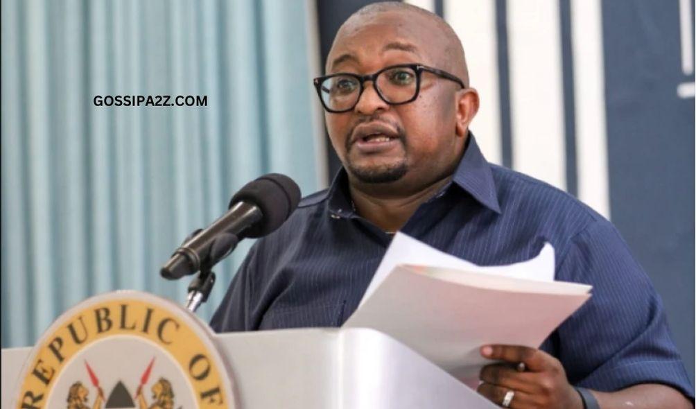 Housing PS Charles Hinga during a briefing at State House on May 24, 2023.