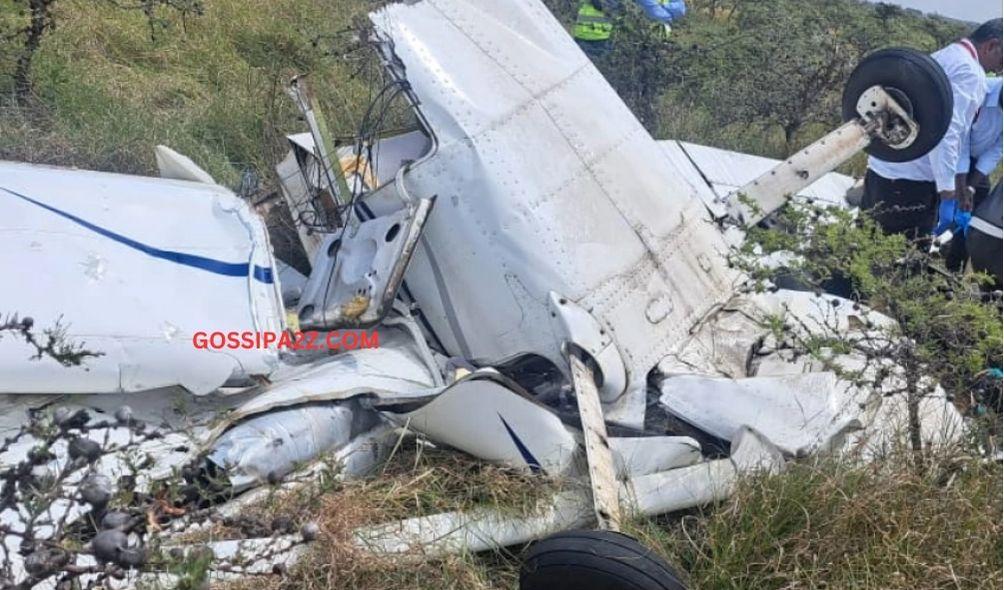 A Cessna aircraft belonging to Ninety-Nines Flying School crashes in Nairobi.