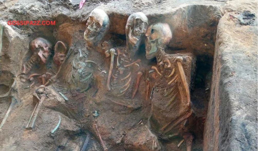 Tightly packed remains in the mass grave In Terra Veritas. PHOTO/COURTESY: CNN