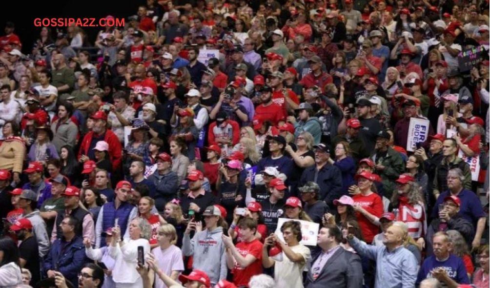 Supporters use their mobile phones during a campaign rally hosted by Republican presidential candidate and former U.S. President Donald Trump at the Forum River Center in Rome, Georgia, U.S. March 9, 2024