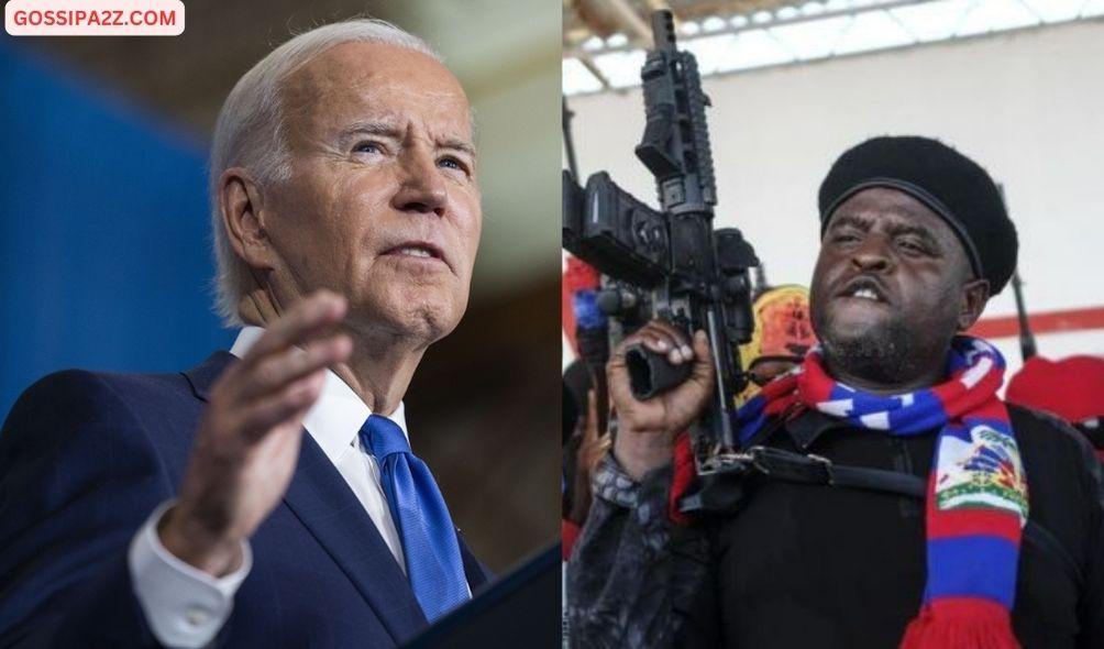 A photo collage of US President Joe Biden and Former cop Jimmy 