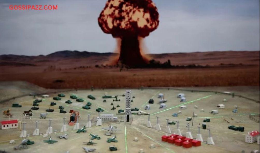 A view shows a model of a nuclear test at the museum of the Semipalatinsk Test Site, one of the main locations for nuclear testing in the Soviet Union, in the town of Kurchatov in the Abai Region, Kazakhstan November 7, 2023.