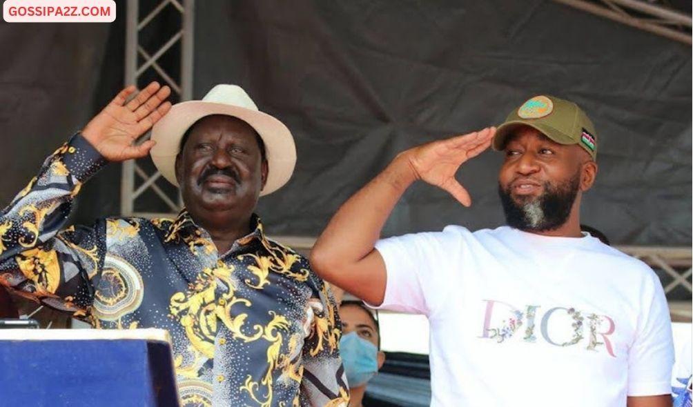 Azimio leader Raila Odinga with former Mombasa Governor Hassan Joho.