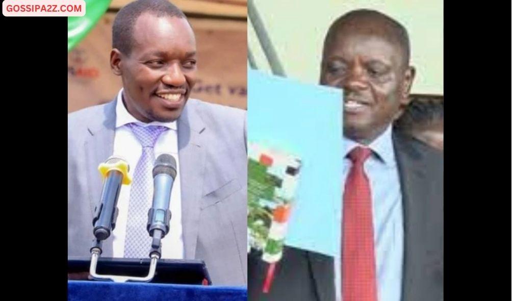 Kisii Governor Simba Arati and his newly appointed deputy Elijah Obebo.