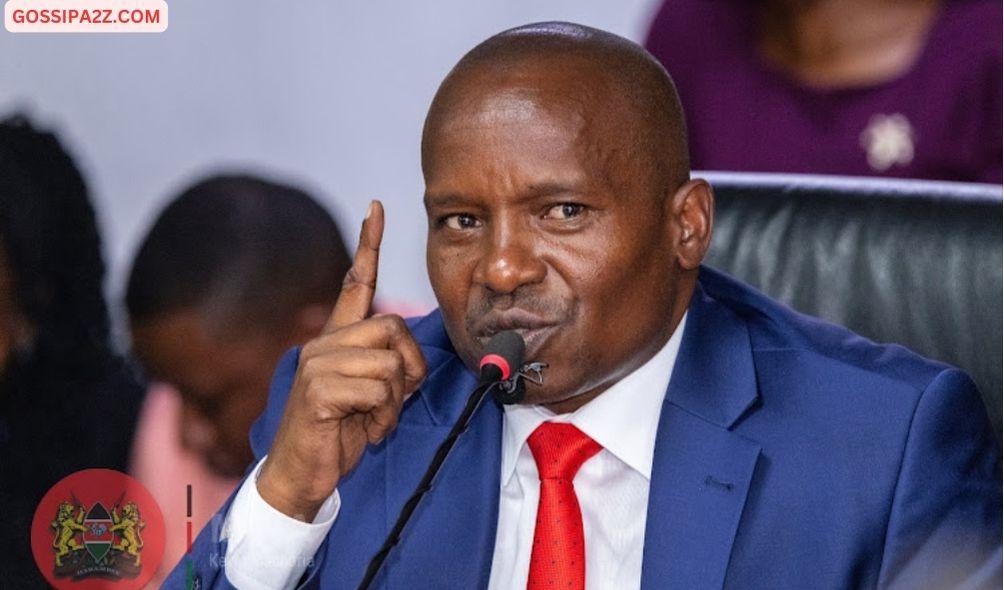 Interior CS Kithure Kindiki speaks when he appeared before National Assembly's Committee on Regional Integration on Thursday, March 21, 2024.