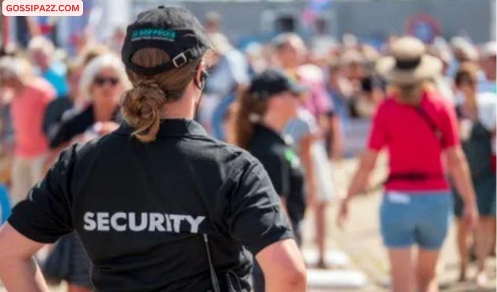 A security guard in the United Kingdom