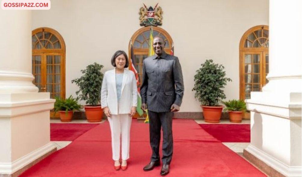 US Trade Representative and Ambassador Katherine Tai with President William Ruto at State house Nairobi on July 19, 2023