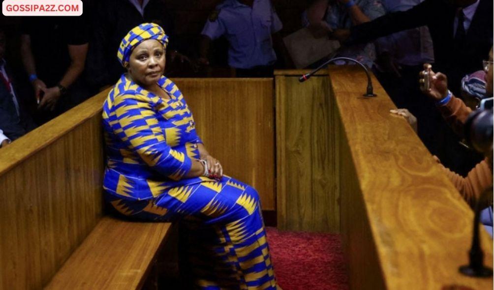 Former South African Defence Minister and former Speaker of the National Assembly Nosiviwe Mapisa-Nqakula appears in the Pretoria Magistrate's Court to face charges relating to corruption in Pretoria, South Africa April 4, 2024.