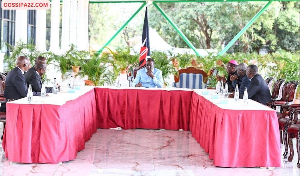 President William Ruto holds talks with the leadership of Kenya Conference of Catholic Bishops (KCCB) at State House, Nairobi, on April 12, 2024.