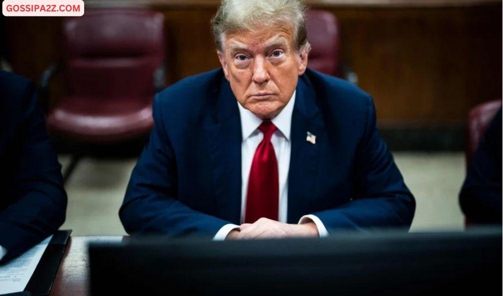 Former US President Donald Trump attends the first day of his trial for allegedly covering up hush money payments linked to extramarital affairs, at Manhattan Criminal Court in New York City. - AFP PIC