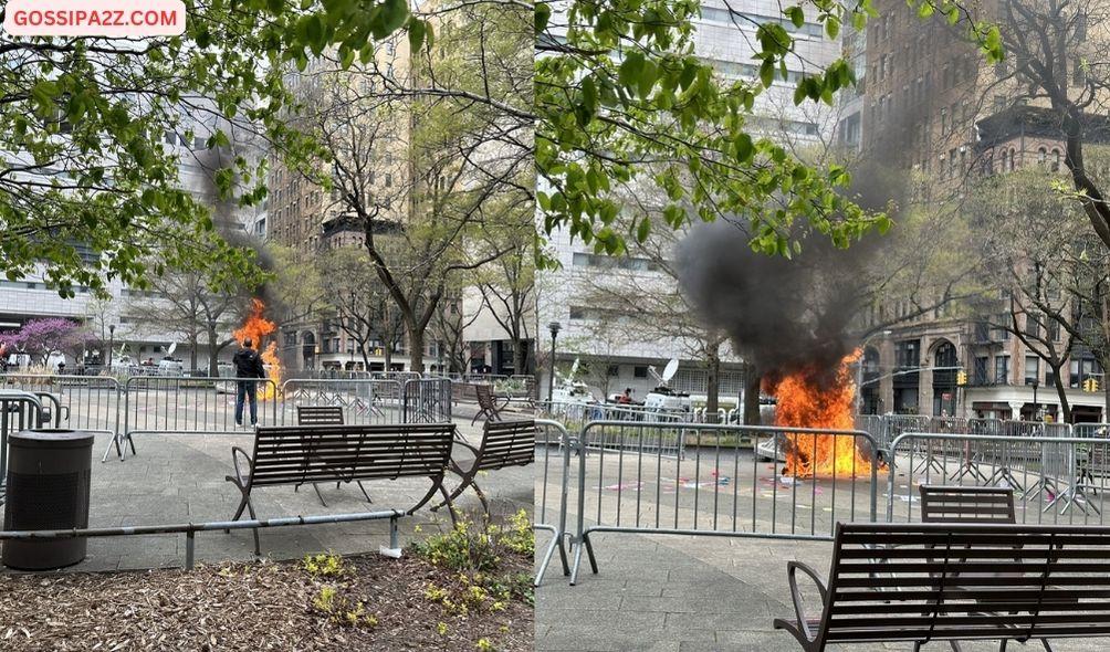 Man Self-Immolates Outside Trump Trial Court in NYC