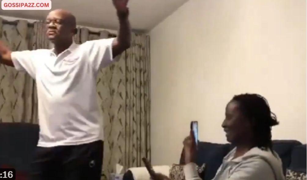 General Francis Ogolla dancing as his wife records him.