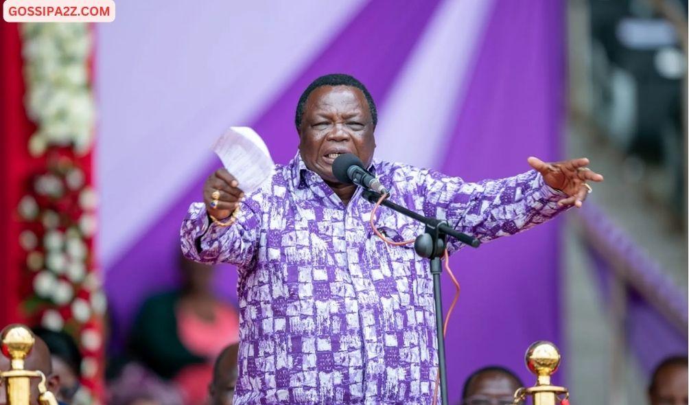 Atwoli speaking during the International Labour Day Celebration.