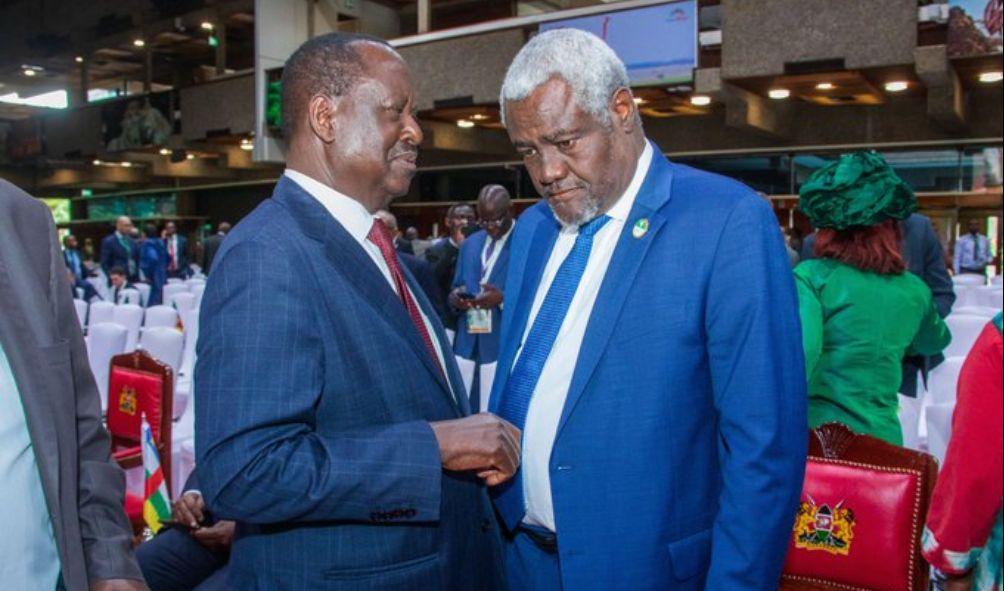 Raila meets with the current AUC chair Moussa Faki