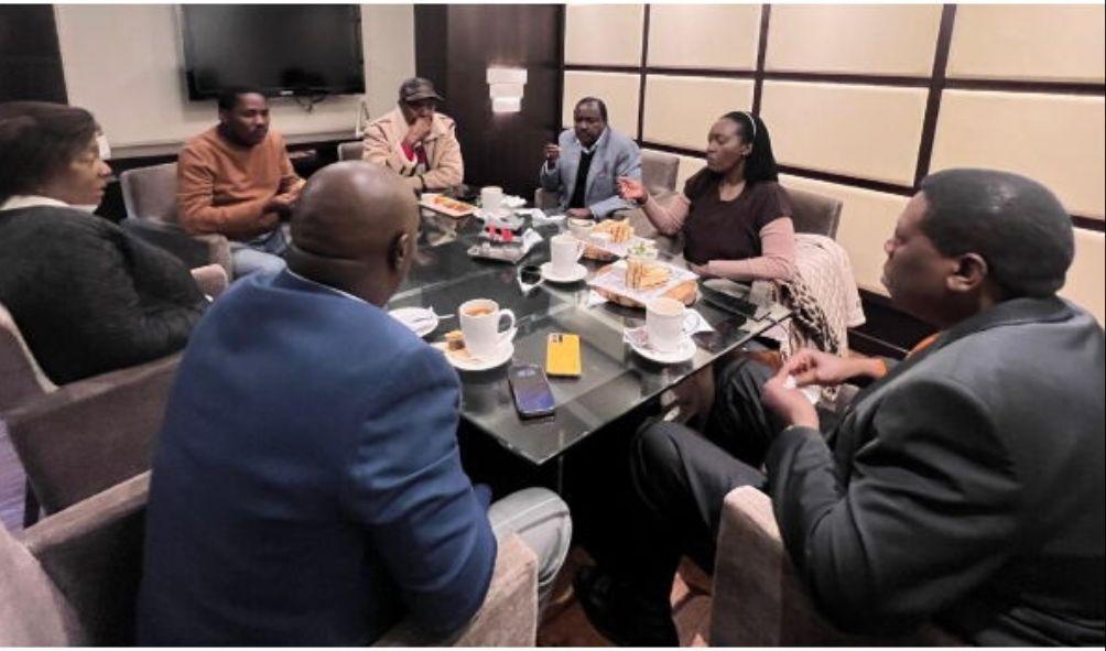 A section of Azimio la Umoja co-principals at a past private meeting in Westlands on July 18.