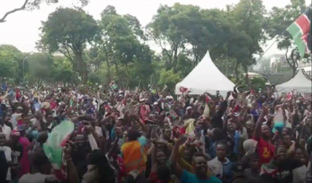 Nakuru residents converge for a concert in honour of Kenyans who died during anti-govt protests at Nyayo Gardens in Nakuru on July 28, 2024.